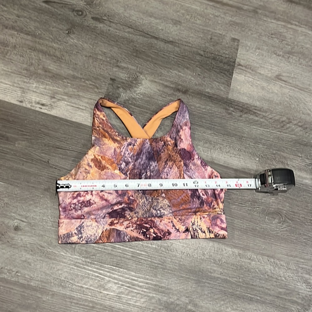 Fabletics Purple Multi Marble-Print Leggings & Sports Bra Set - Picture 5 of 10